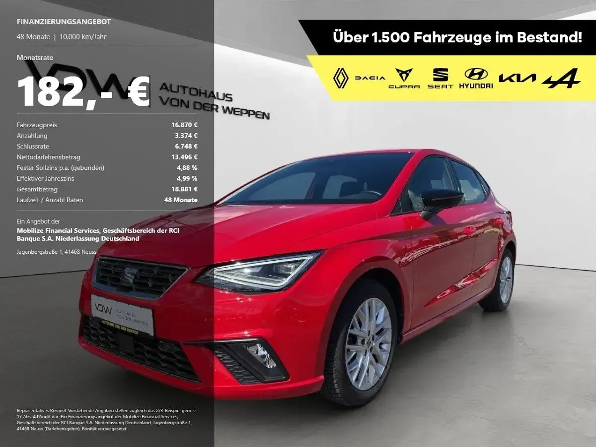 Gebraucht Seat Ibiza FR 110 PS (80 kW) 2023 Rot Kleinwagen