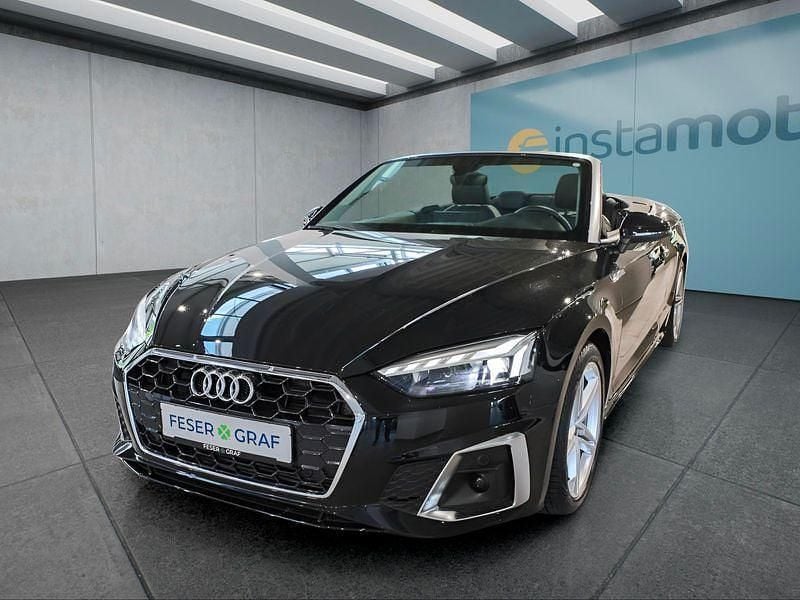 Schwarz Gebraucht 2023 Audi A5 Cabriolet S-Line Cabrio | 40.849 € (Superpreis) - Bild 1/4