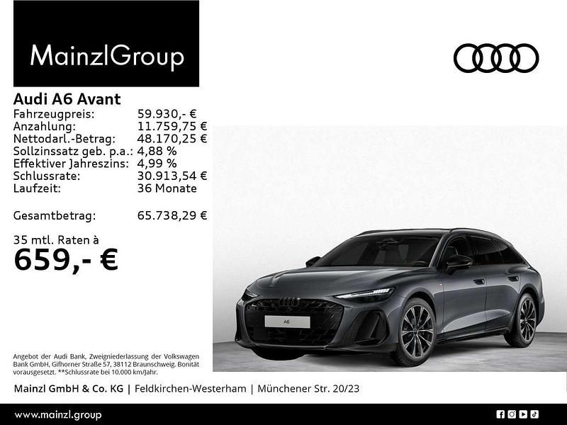 Daytonagrau perleffekt Gebraucht 2025 Audi A6 S-Line Kombi | 59.930 € (Superpreis) - Bild 1/3