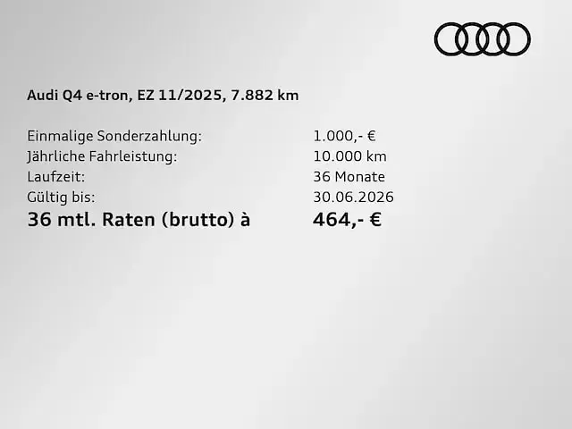 Gebraucht Audi Q4 e-tron Advanced Plus 210 kW (286 PS) 2025 Geysirblau metallic SUV