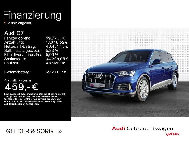 Navarrablau metallic Gebraucht 2023 Audi Q7 Ambiente SUV | 59.770 € (Superpreis) - Bild 1/4