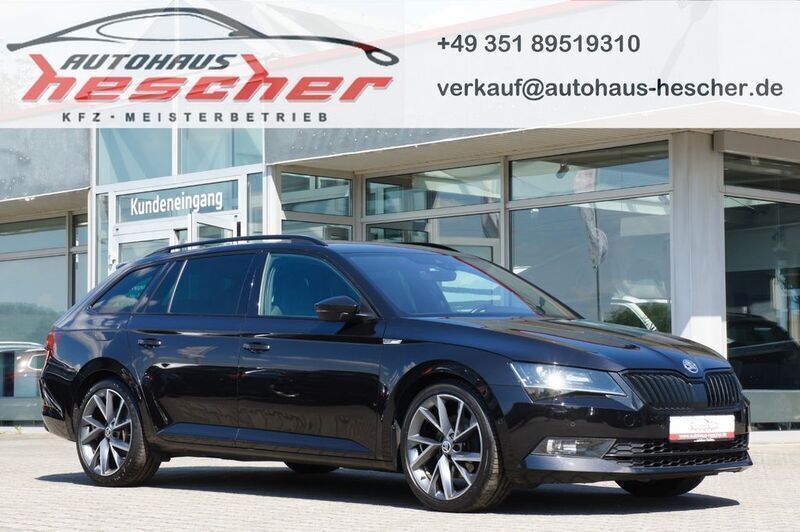 Schwarz Gebraucht 2017 Skoda Superb SportLine Kombi | 19.980 € (Fairer Preis) - Bild 1/4