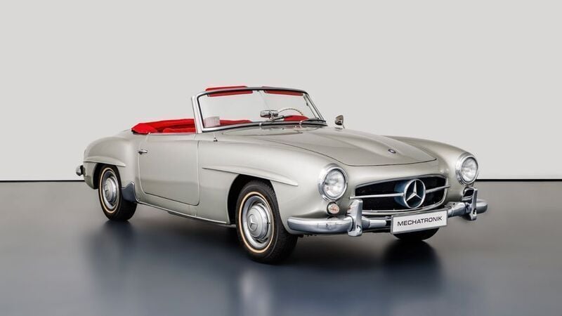 180 silbergrau Gebraucht 1958 Mercedes 190 Cabrio | 105.000 € - Bild 1/4