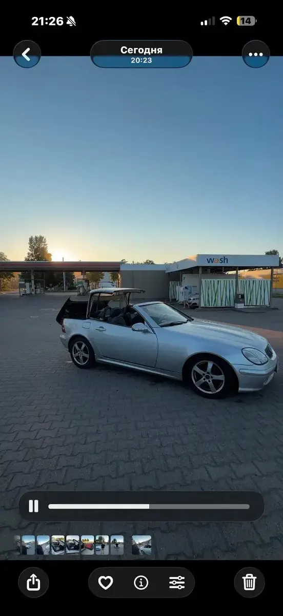 Gebraucht Mercedes SLK200 163 PS (119 kW) 2002 Grau Cabrio