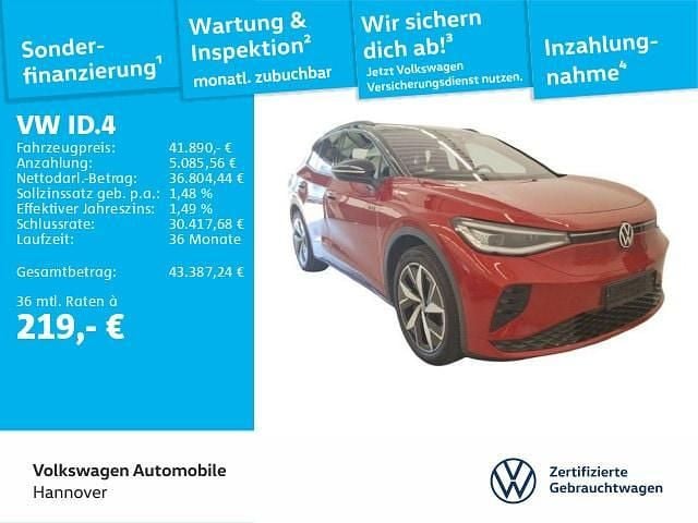 Kings red metallic/schwarz Gebraucht 2024 VW ID.4 GTX SUV | 41.890 € (Fairer Preis) - Bild 1/2