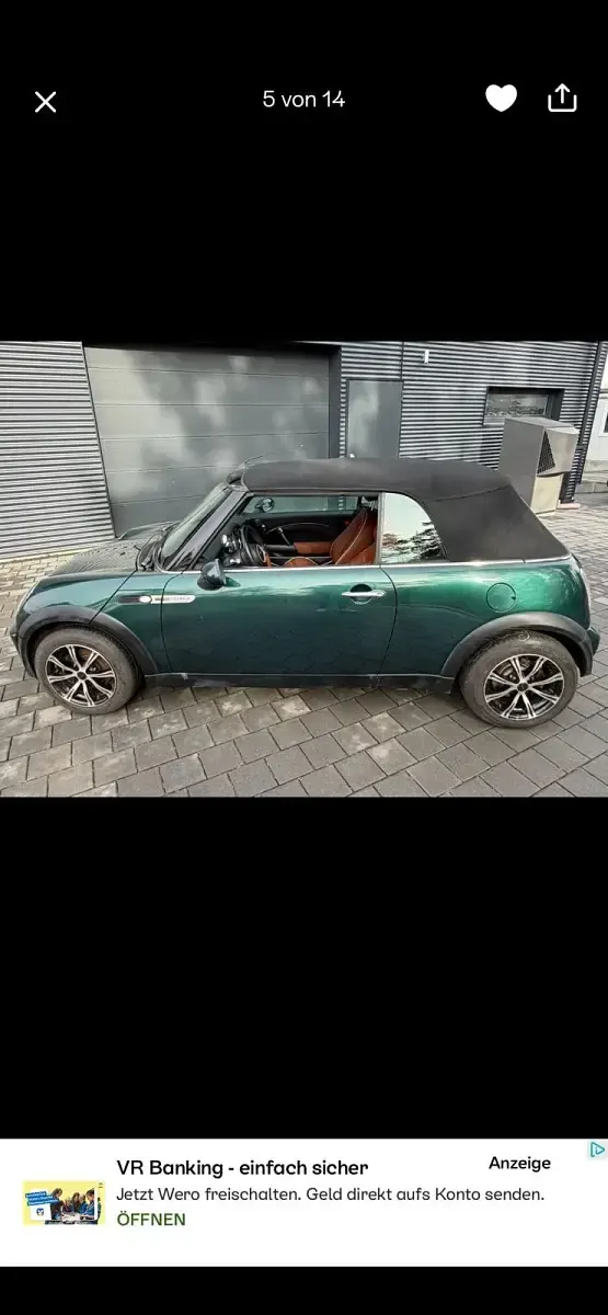 Gebraucht Mini Cooper Cabriolet 116 PS (85 kW) 2008 Grün Cabrio