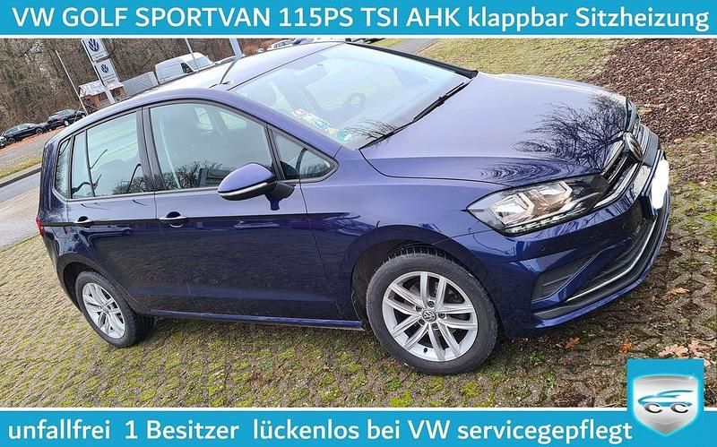 Atlantik blue metallic Gebraucht 2019 VW Golf Sportsvan Comfortline Van / Kleinbus | 10.950 € (Guter Preis) - Bild 1/2