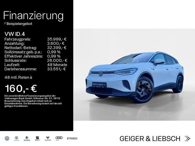 Gletscherweiß metallic Gebraucht 2023 VW ID.4 Pro Performance SUV | 36.499 € (Fairer Preis) - Bild 1/3