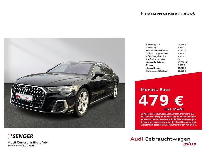 Sebringschwarz kristalleffekt Gebraucht 2025 Audi A8 Ambiente Limousine | 74.880 € (Fairer Preis) - Bild 1/4