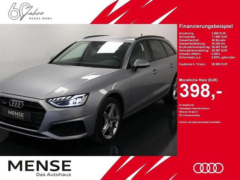 Florettsilbermet. Gebraucht 2022 Audi A4 Basis Kombi | 28.985 € (Teuer) - Bild 1/4