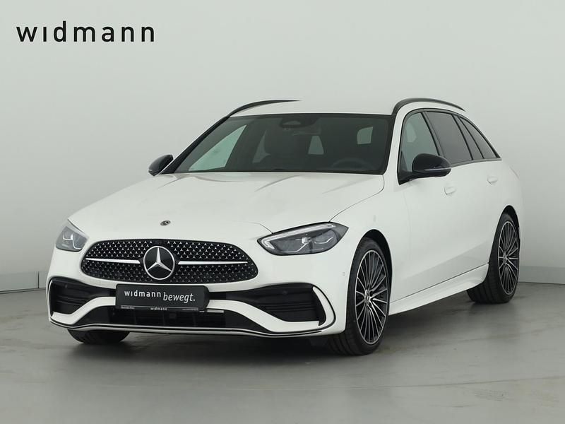 Unilack polarweiss Gebraucht 2025 Mercedes C200 Night Kombi | 49.900 € - Bild 1/4