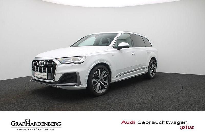 Gletscherweiß metallic Gebraucht 2022 Audi Q7 S-Line SUV | 54.880 € (Guter Preis) - Bild 1/4