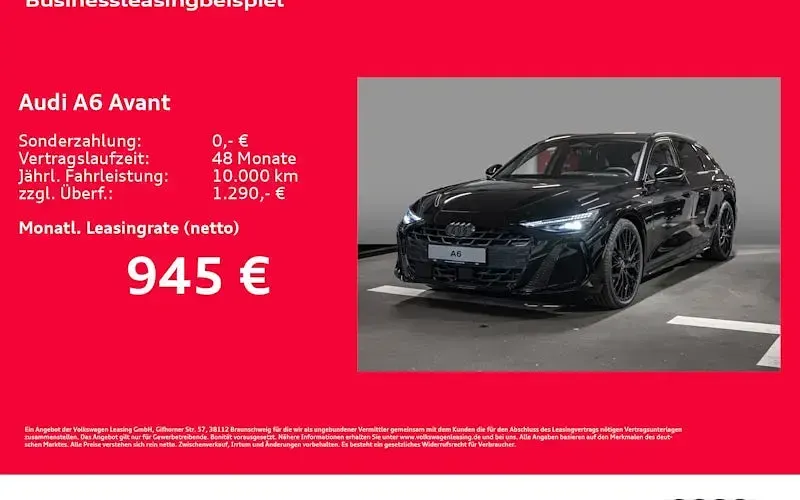 Neu Audi A6 Ambiente 367 PS (269 kW) 2026 Schwarz Kombi