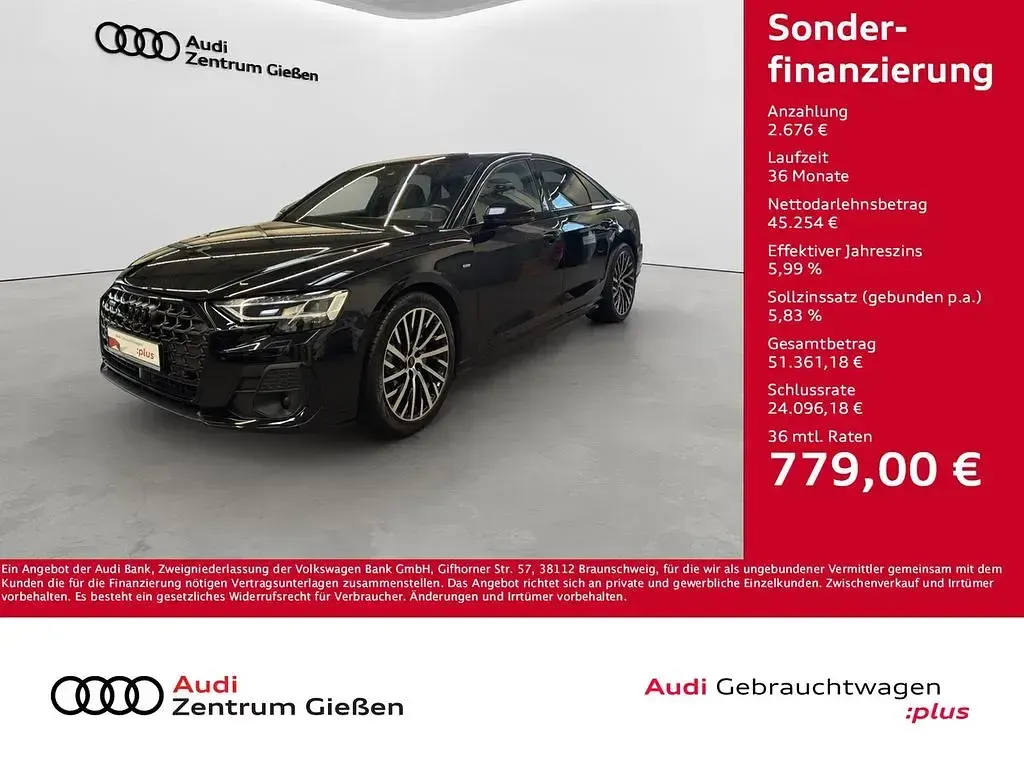 Gebraucht Audi A8 Ambiente 286 PS (210 kW) 2023 Mythosschwarz metallic Limousine