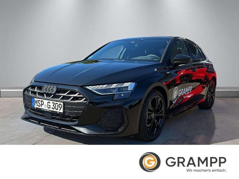 Mythosschwarz metallic Gebraucht 2025 Audi A3 S-Line Limousine | 39.430 € (Teuer) - Bild 1/4
