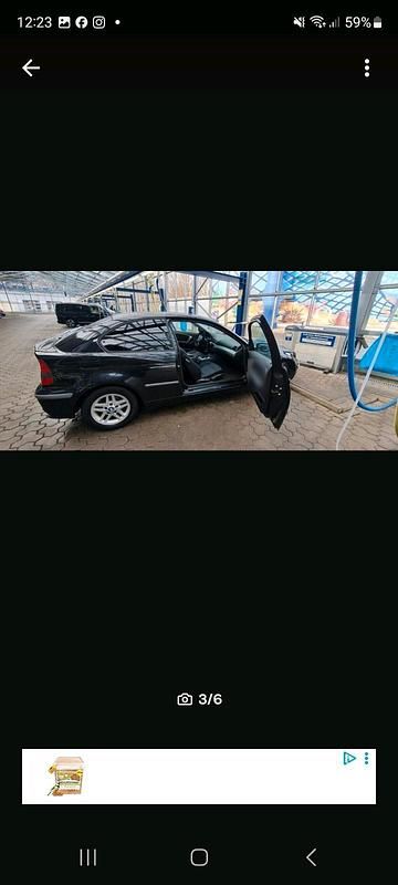 Gebraucht BMW 316 Compact 115 PS (84 kW) 2002 Schwarz Kleinwagen