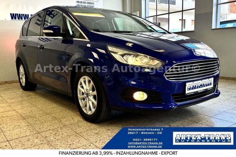 Blau Gebraucht 2016 Ford S-MAX Titanium Van / Kleinbus | 13.490 € (Guter Preis) - Bild 1/4