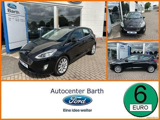 Iridiumschwarz (metallic) Gebraucht 2019 Ford Fiesta Titanium Kleinwagen | 10.790 € (Guter Preis) - Bild 1/4