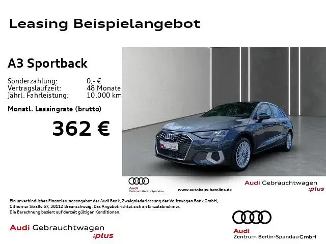 Gebraucht Audi A3 204 PS (150 kW) 2023 Manhattangrau metallic Limousine