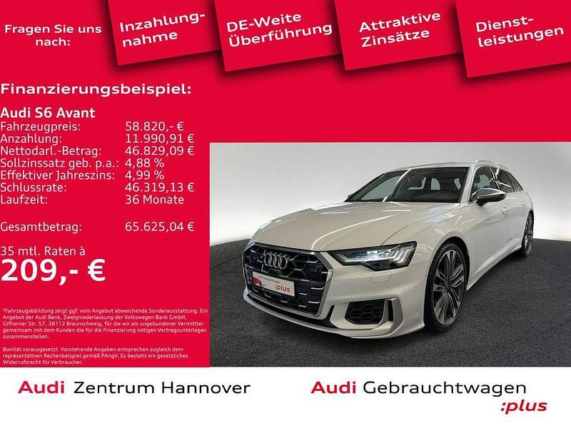 2y gletscherweiß metallic (metallic) Gebraucht 2024 Audi S6 Ambiente Kombi | 54.970 € (Superpreis) - Bild 1/4