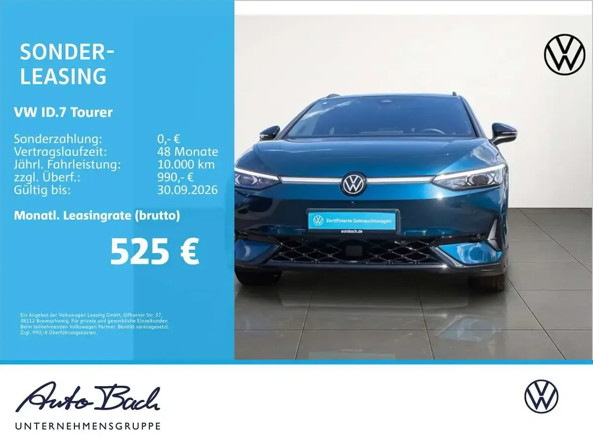 Gebraucht VW ID.7 GTX 250 kW (340 PS) 2025 Blau Kombi
