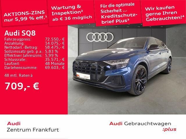 Gebraucht Audi SQ8 Ambiente 507 PS (372 kW) 2021 Galaxisblau metallic SUV