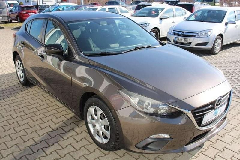 Gebraucht Mazda 3 Prime-Line 101 PS (74 kW) 2016 Obsidiangrau Limousine