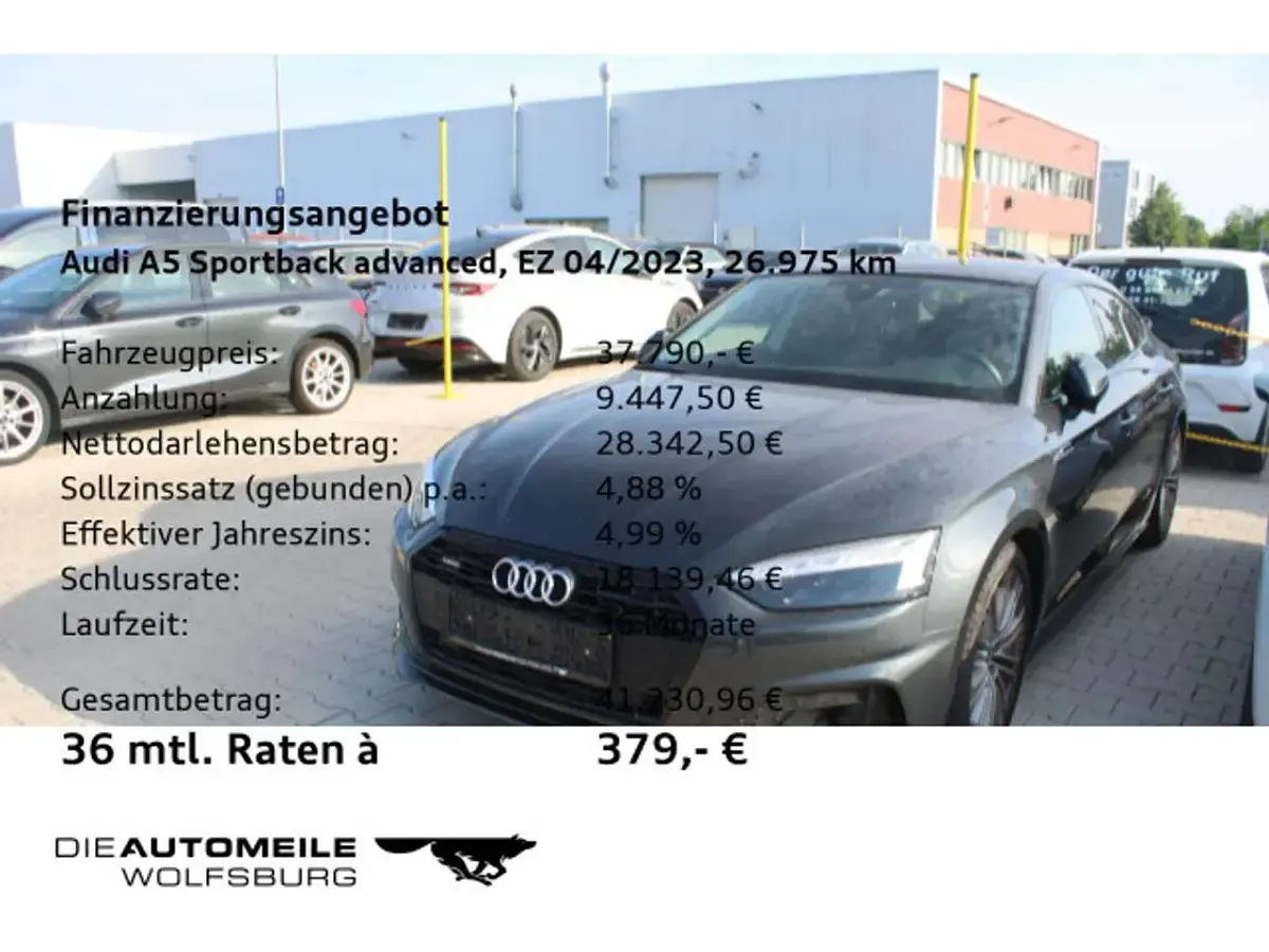 Gebraucht Audi A5 Advanced 204 PS (150 kW) 2023 Manhattangrau metallic Coupé
