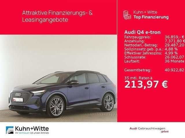 Blau Gebraucht 2022 Audi Q4 e-tron Sport SUV | 36.859 € (Guter Preis) - Bild 1/4