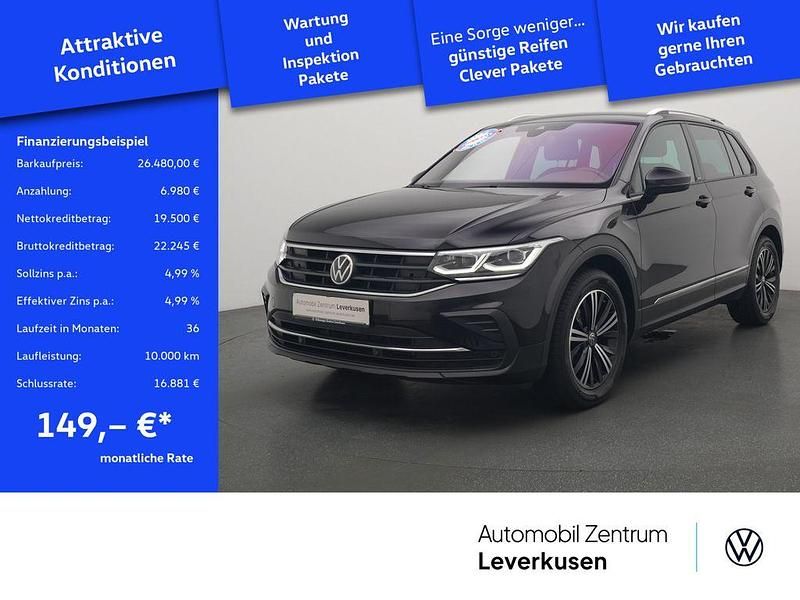 Schwarz / deep black (metallic) Gebraucht 2021 VW Tiguan United SUV | 26.480 € (Fairer Preis) - Bild 1/4