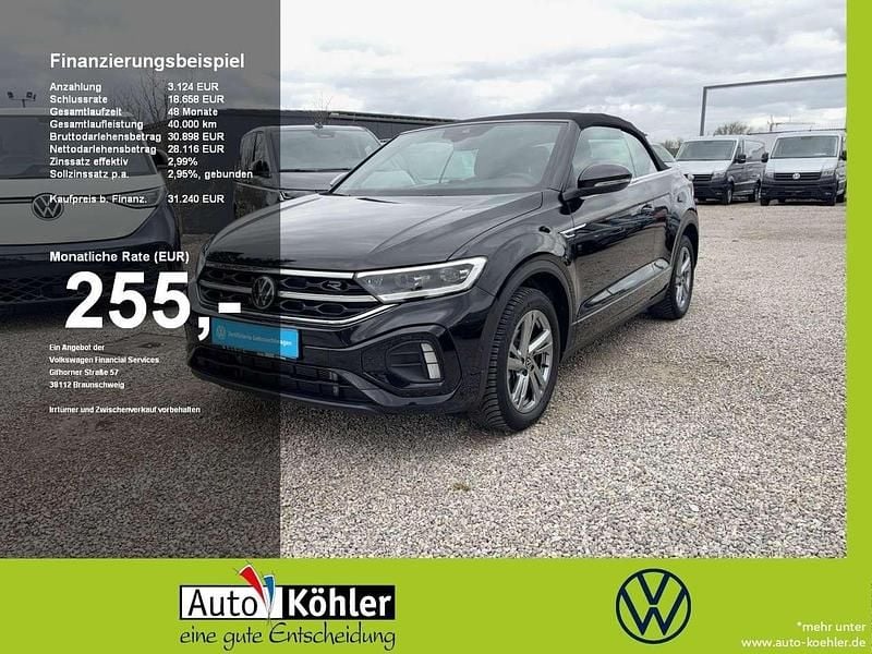Gebraucht VW T-Roc Cabriolet R-line 150 PS (110 kW) 2024 Deep black perleffekt (metallic) Cabrio