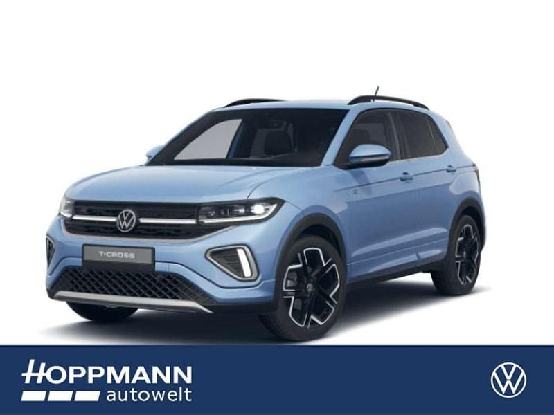 Clear blue metallic Neu 2025 VW T-Cross R-line SUV | 36.890 € - Bild 1/4