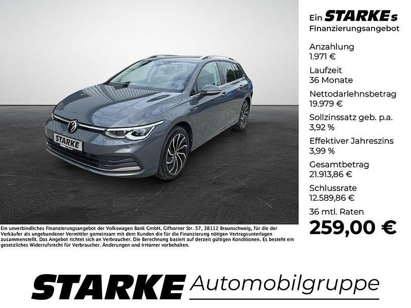 Grau (delfingrau metallic) Gebraucht 2022 VW Golf VIII Style Kombi | 21.950 € (Fairer Preis) - Bild 1/4