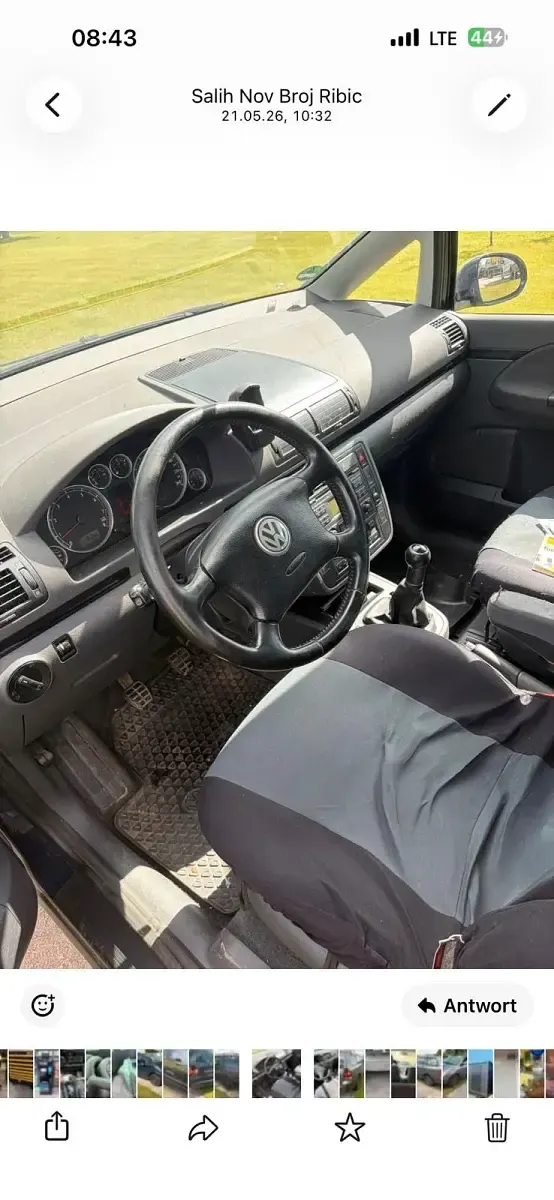 Gebraucht VW Sharan 116 PS (85 kW) 2009 Blau Van / Kleinbus