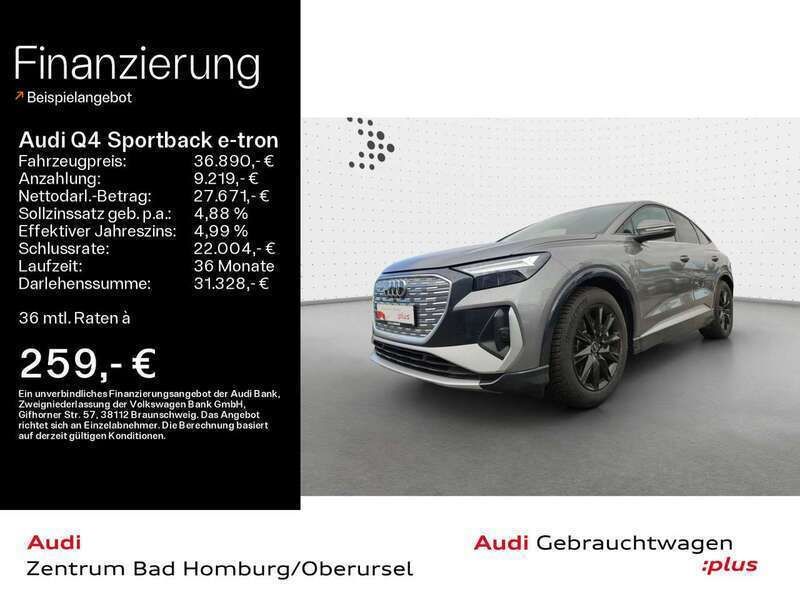Taifungrau metallic Gebraucht 2022 Audi Q4 e-tron S-Line SUV | 36.890 € (Fairer Preis) - Bild 1/4