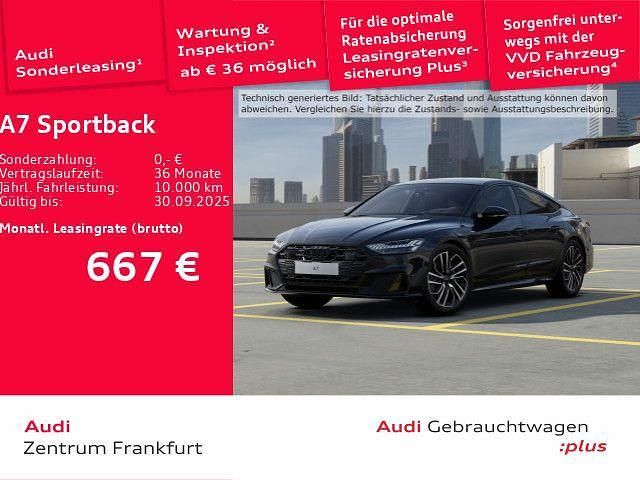 Schwarz Gebraucht 2025 Audi A7 Sportback S-Line Kleinwagen | 63.850 € (Superpreis) - Bild 1/2