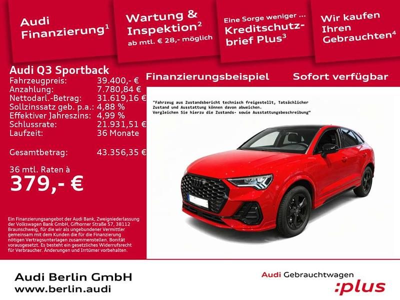 Gebraucht Audi Q3 S-Line 245 PS (180 kW) 2022 Tangorot metallic SUV