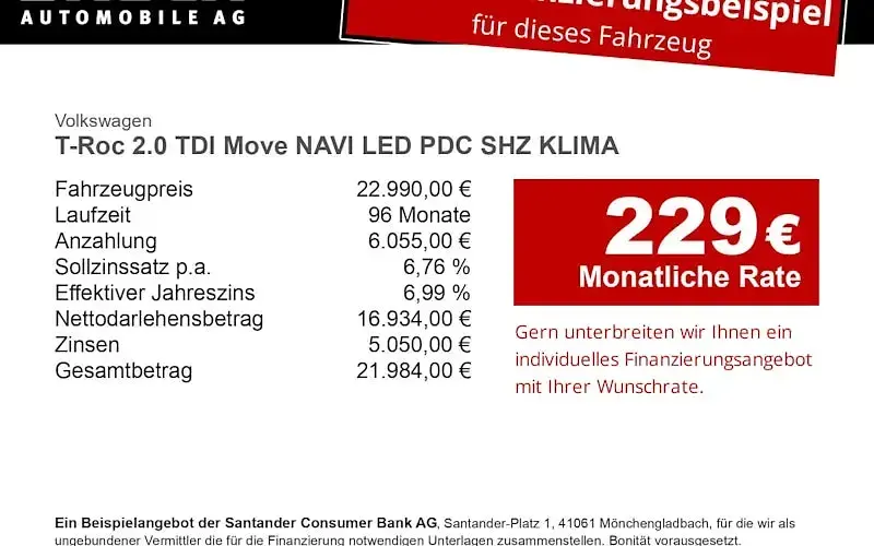Gebraucht VW T-Roc Move 116 PS (85 kW) 2023 Grau SUV