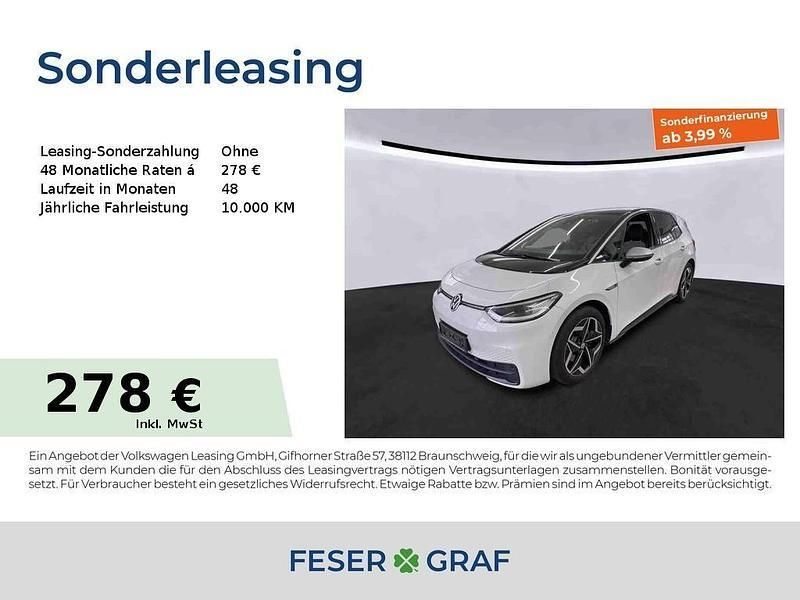 Gletscherweiß metallic Gebraucht 2020 VW ID.3 Pro Kleinwagen | 21.480 € (Etwas zu teuer) - Bild 1/1