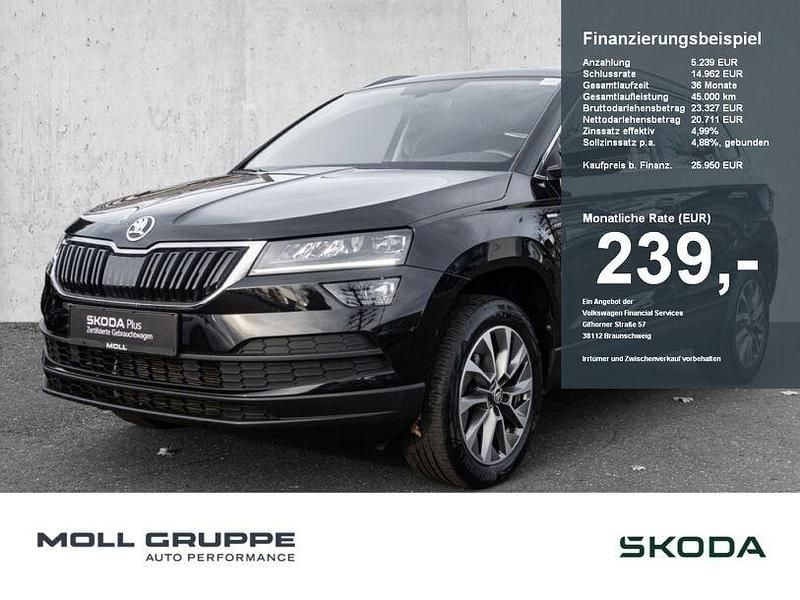 Schwarz Gebraucht 2021 Skoda Karoq Ambition SUV | 25.950 € (Guter Preis) - Bild 1/4