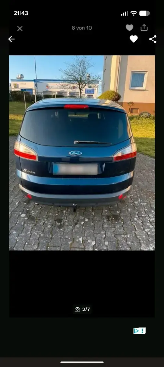 Gebraucht Ford S-MAX S 150 PS (110 kW) 2007 Blau Van / Kleinbus