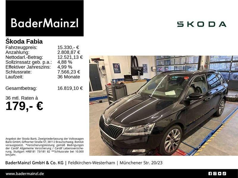 Schwarz Gebraucht 2022 Skoda Fabia Best of Kleinwagen | 15.330 € (Fairer Preis) - Bild 1/3
