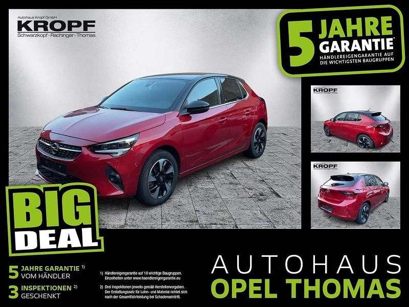 Chili rot/kardio rot Gebraucht 2021 Opel Corsa-e Elegance Kleinwagen | 16.490 € (Teuer) - Bild 1/4