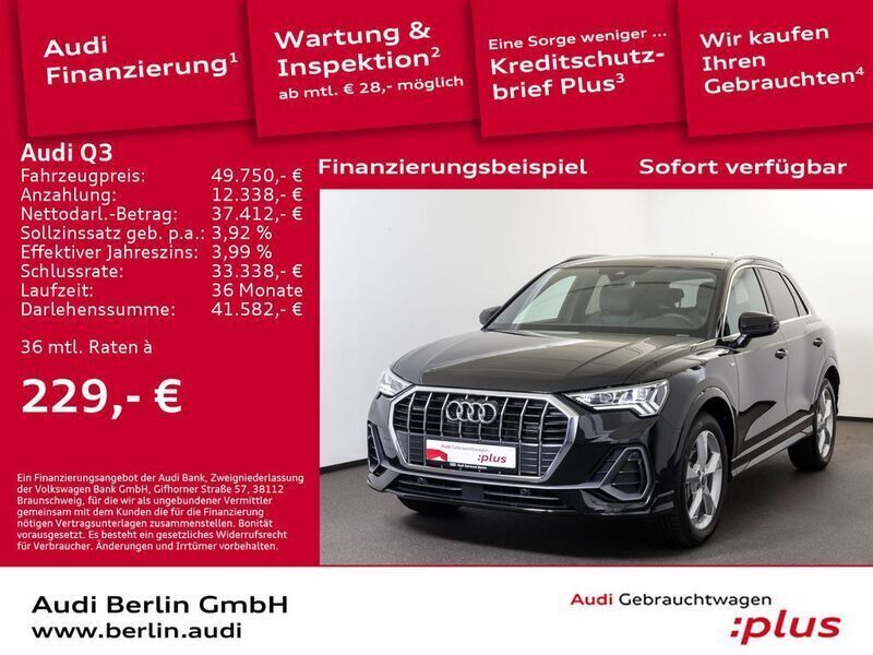Mythosschwarz metallic Gebraucht 2024 Audi Q3 S-Line SUV | 48.500 € (Etwas zu teuer) - Bild 1/3