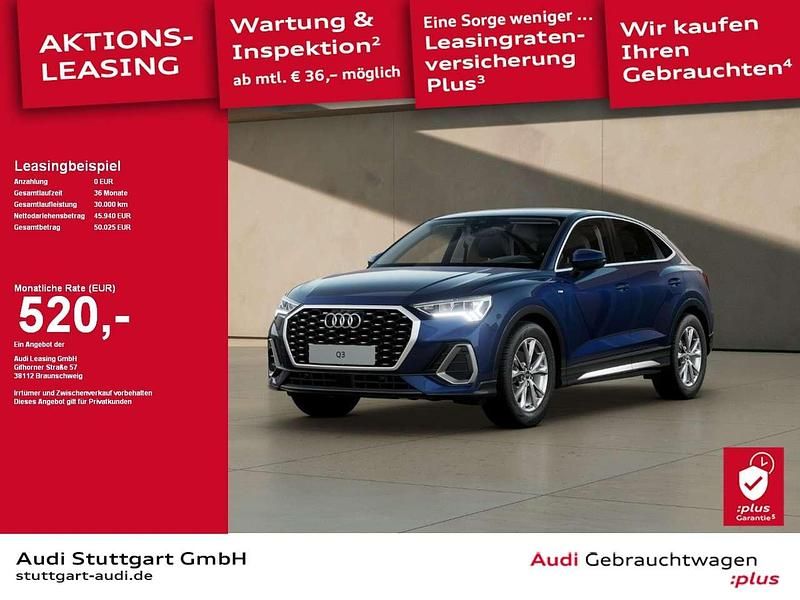 Navarrablau metallic Gebraucht 2025 Audi Q3 Sportback S-Line SUV | 45.940 € (Fairer Preis) - Bild 1/4