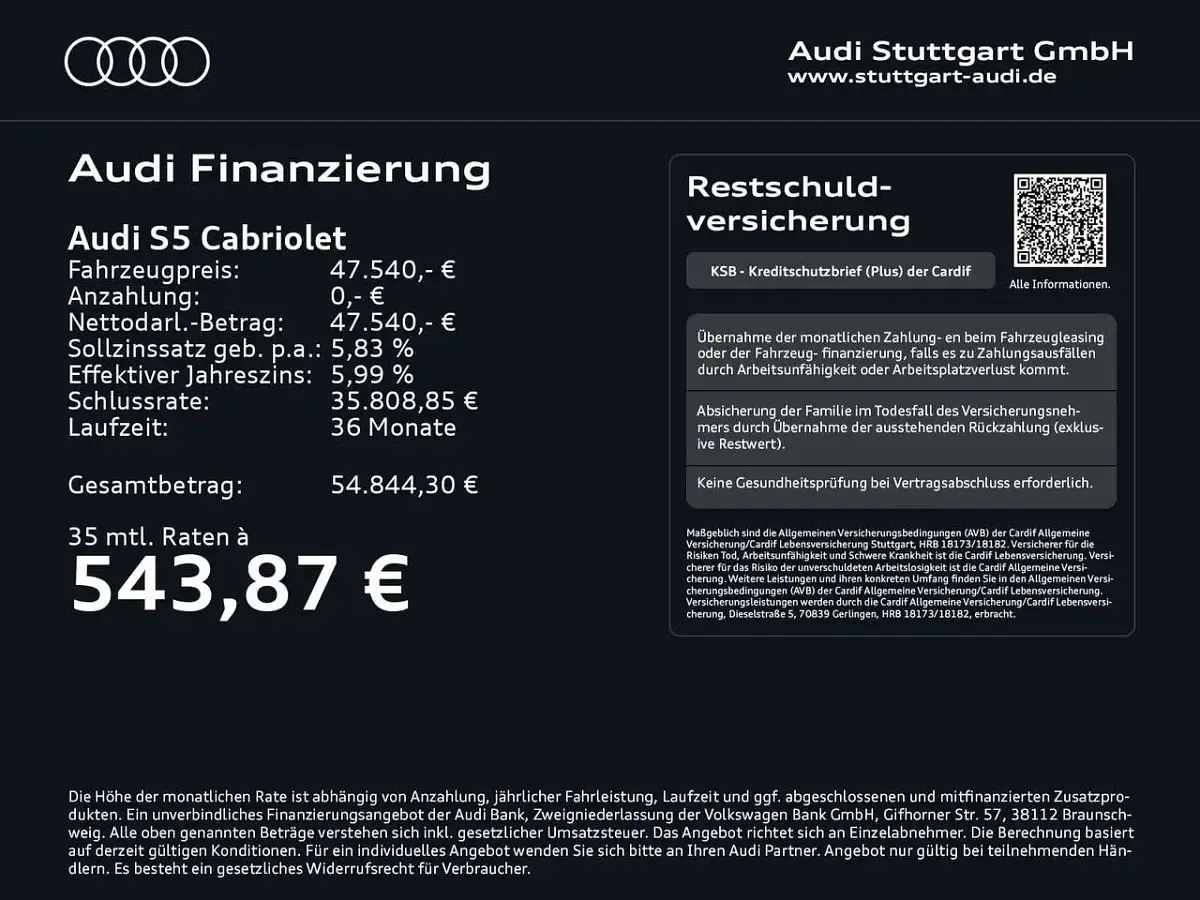 Gebraucht Audi S5 Cabriolet Sport 354 PS (260 kW) 2023 Grau Cabrio