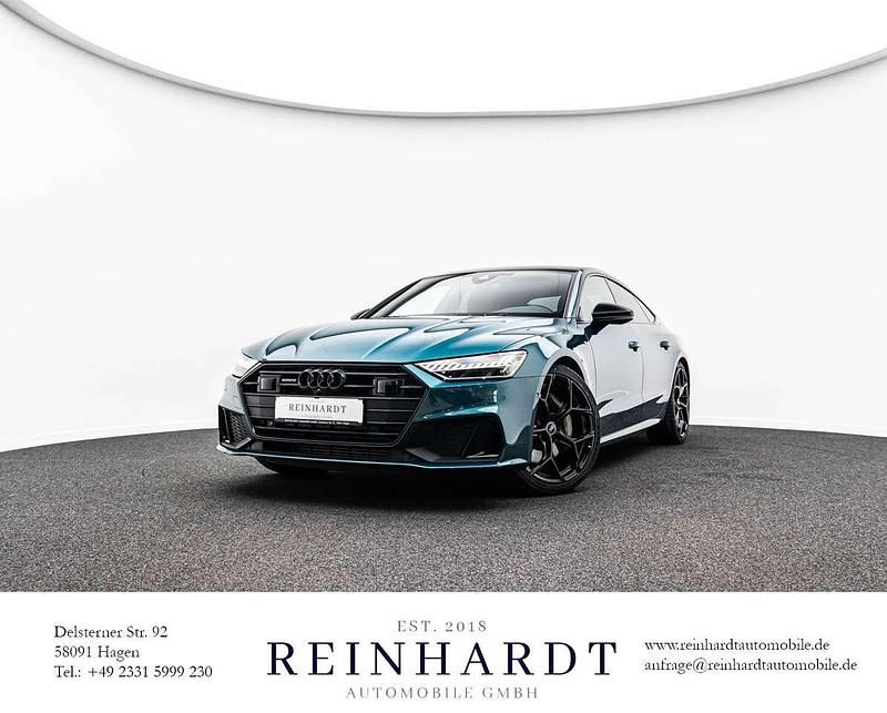 Ravennablau metallic audi exclusive Gebraucht 2022 Audi A7 Sportback S-Line Kleinwagen | 50.580 € (Etwas zu teuer) - Bild 1/3