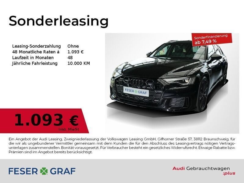 Schwarz Gebraucht 2024 Audi A6 S-Line Kombi | 87.480 € - Bild 1/1