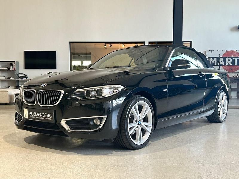 Schwarz Gebraucht 2016 BMW 218 Luxury Line Cabrio | 12.980 € (Fairer Preis) - Bild 1/4