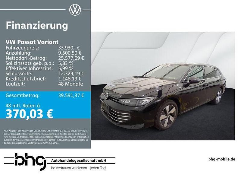 Grenadillschwarz metallic Gebraucht 2025 VW Passat Business Kombi | 33.930 € (Guter Preis) - Bild 1/3